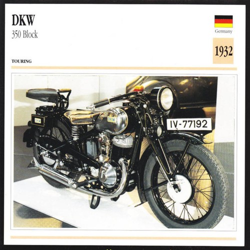 1932 dkw 350cc - 350cc, block