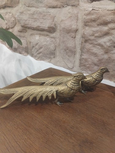 Vintage solid brass male - male, &