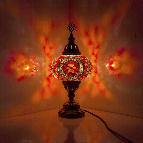 Red turkish mosaic - mosaic, lamp