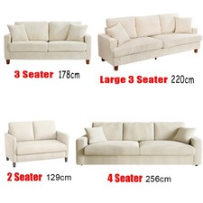 Modern 3/4 Seater Corduroy