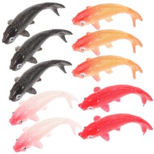 10pcs Small Carp Figurines Miniature Fish Models Sea Animals Toy