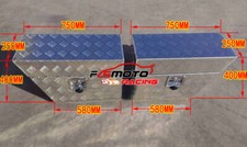 75×40×25cm Pair Aluminium Undertray Bed Truck Underbody Ute Tool Box Storage