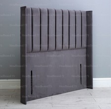 Plush Velvet Lined Wing Floor standing Headboard 54 inches high