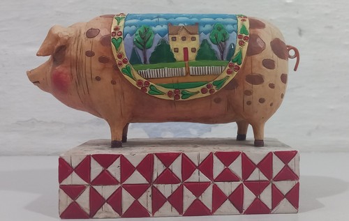 Jim shore pig heartwood creek - jim,