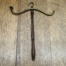 Victorian Rotating Barristers Wig & Gown Hanger missing one screw in top piece