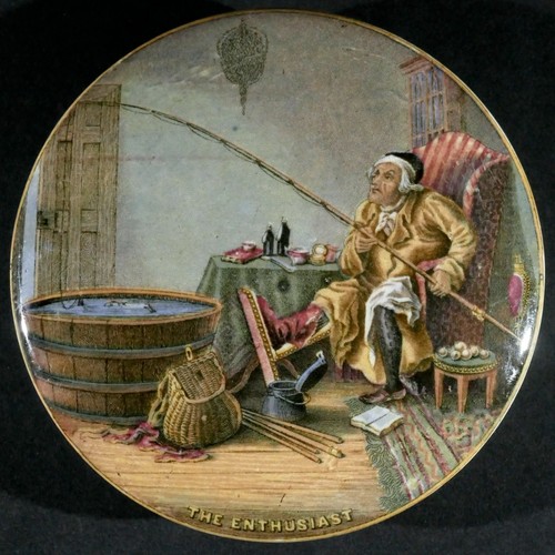 Antique prattware pot lid - pot, the