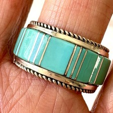 Mens Navajo Wedding Band 11
