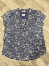 Noa Noa Blue Paisley Print V Neck Blouse EUR 38 UK M