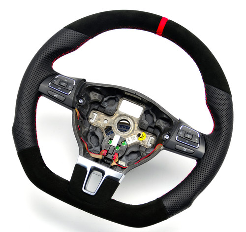 Flatted alcantara steering - flatted,