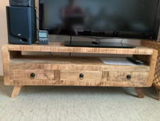 Rustic TV Stand Large Solid