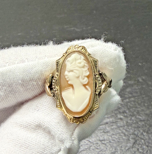 Vintage 10k cameo ring - 10k, gf