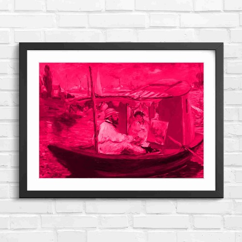 Impressionist barge art - barge,