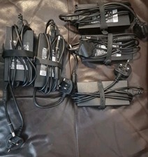 dell 130w charger  Joblot Of 10  With UK 3 Pin Cables 