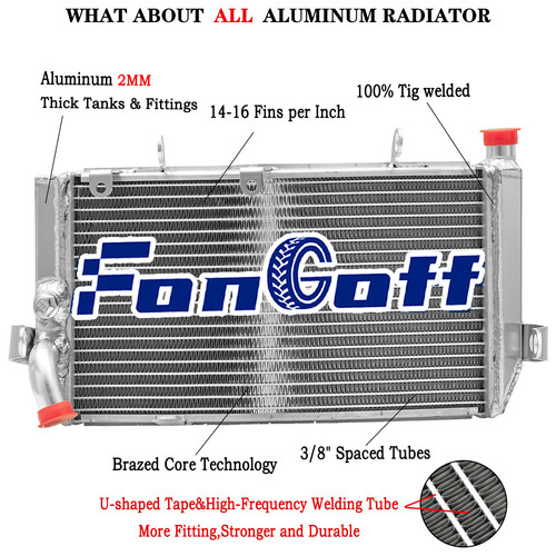 Aluminium motorcycle radiator - aluminium,