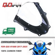 100% Carbon Fiber Motorcycle Windscreen Windshield For Suzuki GSXR1000 2017-2024