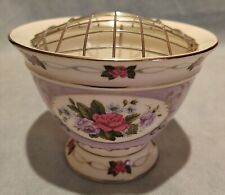 Polly Anna Flower Vase with Mesh Grid, Hand Blown Fine Bone China  