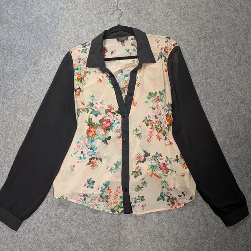 Topshop cream floral long - cream,