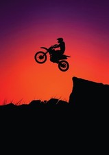 Silhouette Rider Poster Print