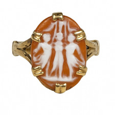 Rare 9ct Gold Antique Cameo