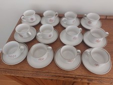 Vintage Denby -  x12 cups & saucers - Gypsy, Pink pattern. c 1970s