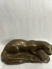 Small Bronze Like Otter Figurine Decorative Ornament