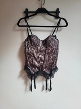 Victorias Secret Sexy Little Things Corset Baby Pink & Black Lace Size 34B