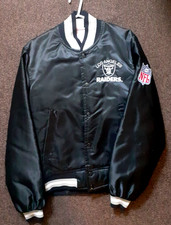 NFL OFFICIAL BOMBER JACKET (LOS ANGELES RAIDERS) SIZE SMALL (38" CHEST MAX) NEW