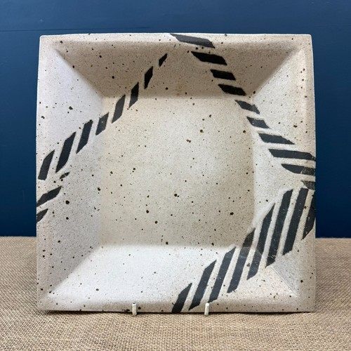 Vintage studio pottery square - pottery,
