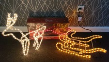 Reindeer & Sleigh Christmas Rope Light - Outdoor / Indoor Display Decoration!!!