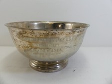 (ref288CW) Vintage  silver plated punch bowl William Hastings OBE 1987 N.Ireland