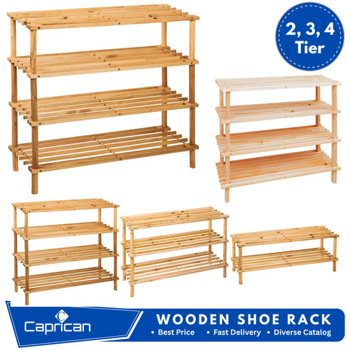 Wooden shoe rack - wooden,