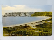 Caravans on Beach at Lydstep Tenby Wales Vintage Valentines Postcard
