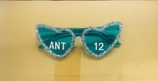 Kimi Antonelli Mercedes Themed F1 Heart Shaped Glitter Glasses