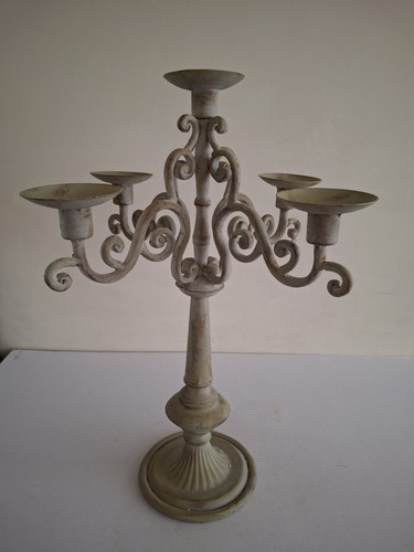 Shabby chic arm candelabra - shabby,