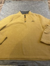 Weird Fish 1/4 Zip Jumper 4XL Mustard Yellow Pullover