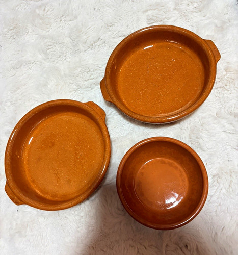 Brown ceramic round serving - brown,