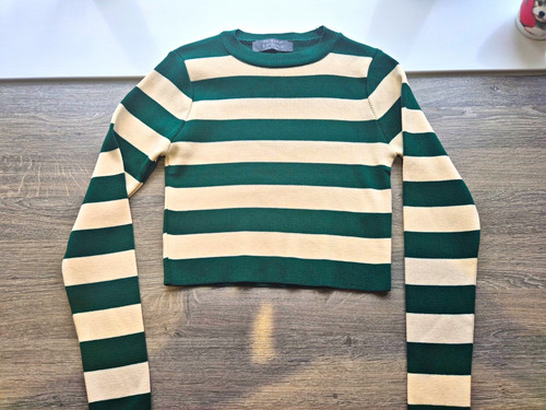 Primark green beige striped - &,