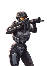 Spartan Halo Female Vinyl Car