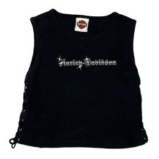 Greenville, Sc Harley Davidson Vest - Small Black Cotton