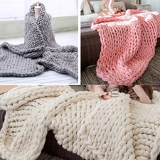 Chunky Knitted Thick Blanket