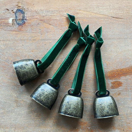 Antique finish metal bells - antique,