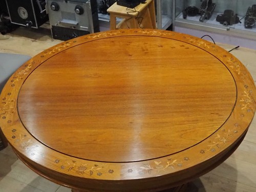 Hardwood pedestal centre table - pedestal,