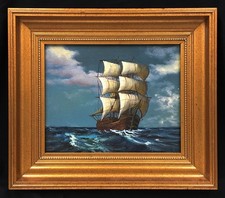 20th Century British School Oil On Board Period Maritime Painting.