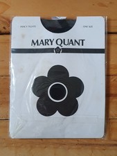 Vintage Mary Quant Sheer Fancy Stripy Nylon Tights 1980 - One Size