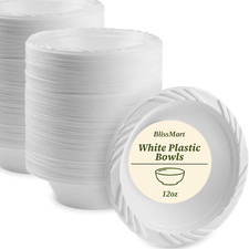 White Plastic Bowls 7oz 12oz