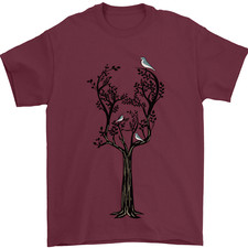 Acoustic Guitar Tree Guitarist Music Band Mens T-Shirt 100% Cotton