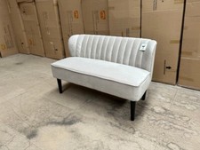 Sofa 2 Seater Velvet Neutral Stone Loveseat- FREE, QUICK & EASY DELIVERY - Como
