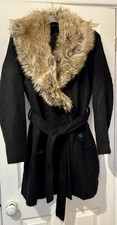 Black Belted Detachable Fur