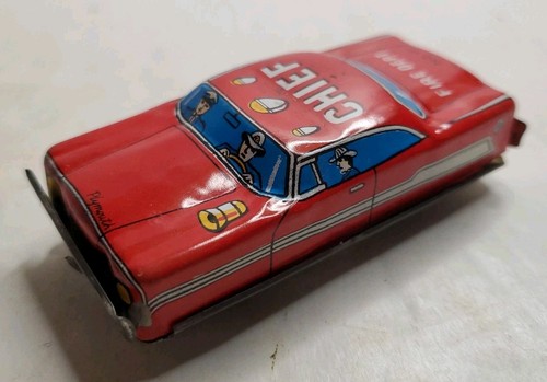 Vintage tin chief fire - tin,