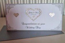 PERSONALISED WEDDING MONEY/VOUCHER GIFT WALLET + GOLD/SILVER MATCHING ENVELOPE